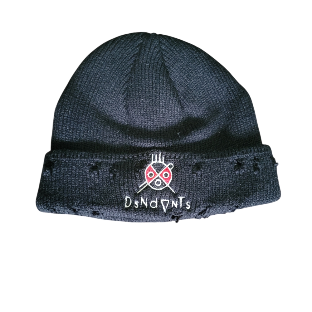 Black Beanie with Embroidered Logo